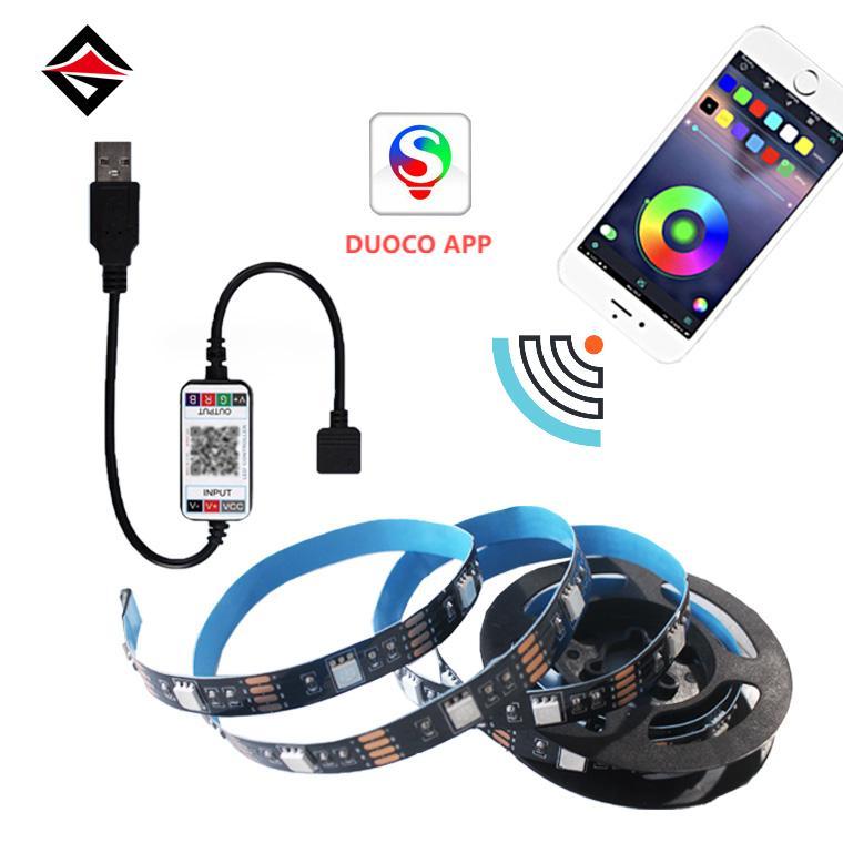 Controlador Bluetooth USB + RGB LEV Light Strip 1m Conjunto