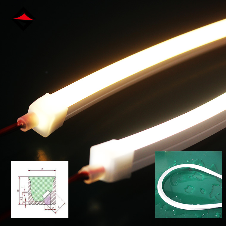 Alta qualidade de 10*10mm de luminária de neon LED