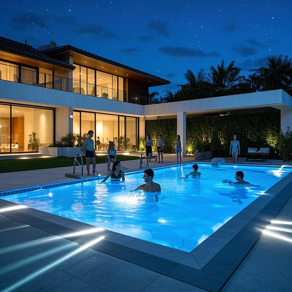 É perigoso instalar tiras de luz na piscina?