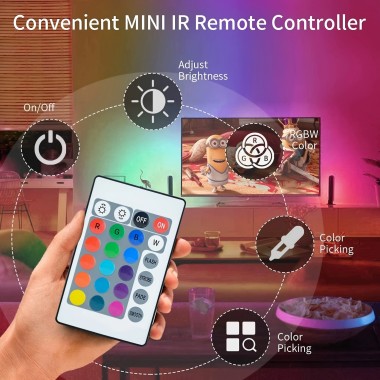 Quantas cores podem ser ajustadas as tiras de luz RGB?